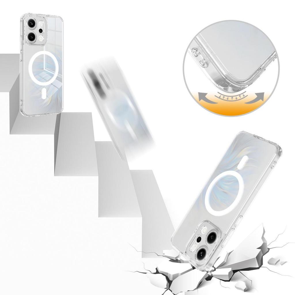 Transparent Magnetic Acrylic Anti-Scratch Case for OPPO Reno 14 Pro 5G International