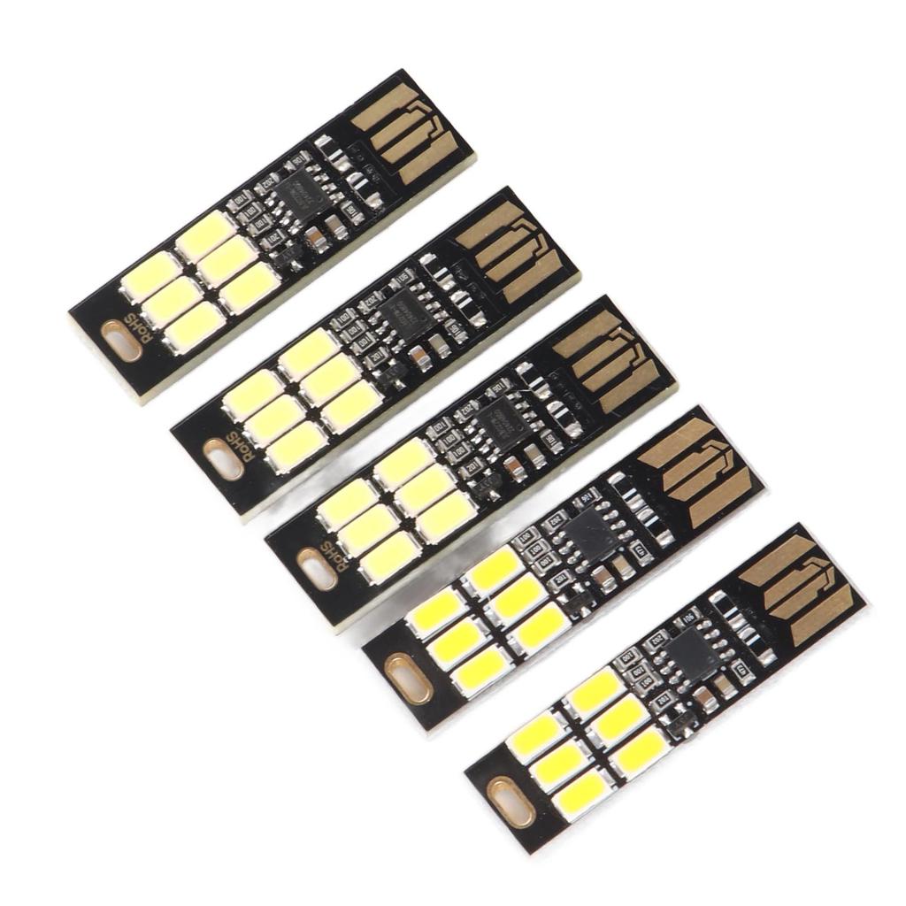 5PCS USB Night Light Stepless Dimming Touch Sensor Switch Mini 6 LED Lamp Stick for Laboratory