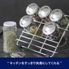 DULTON 6 Bottle Spice Rack Glass Polystyrene Chrome Plated Steel China BSP5801 CH01-K14 Body Lid Rack