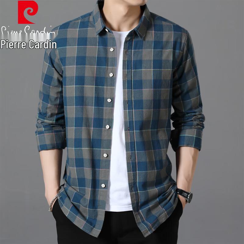 Pierre Cardin Men s Plaid Long Sleeve Shirt 2XL