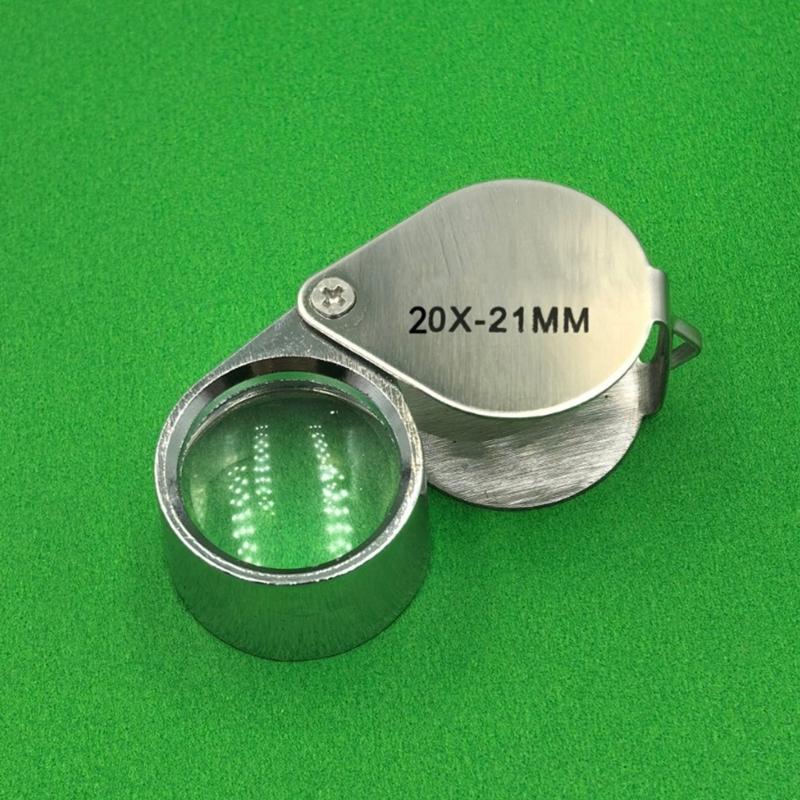 10X-20X-30X-40X Schmucklupe Vergrößerungsglas Mit Optischer Glaslinse Metallgehäuse Faltbares Design Für Edelstein Münz Briefmarken Inspektion