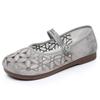 2025 Frühling und Sommer neue Mutter Schuhe Chinesischer Stil Alte Peking Stoffschuhe Damen Atmungsaktive Hohle Mittelalterliche und Ältere Lochsandalen