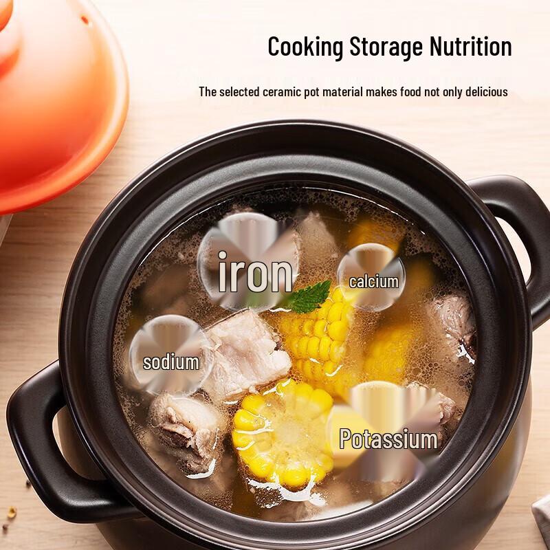 4.5L High-Temperature Ceramic Soup & Stew Pot