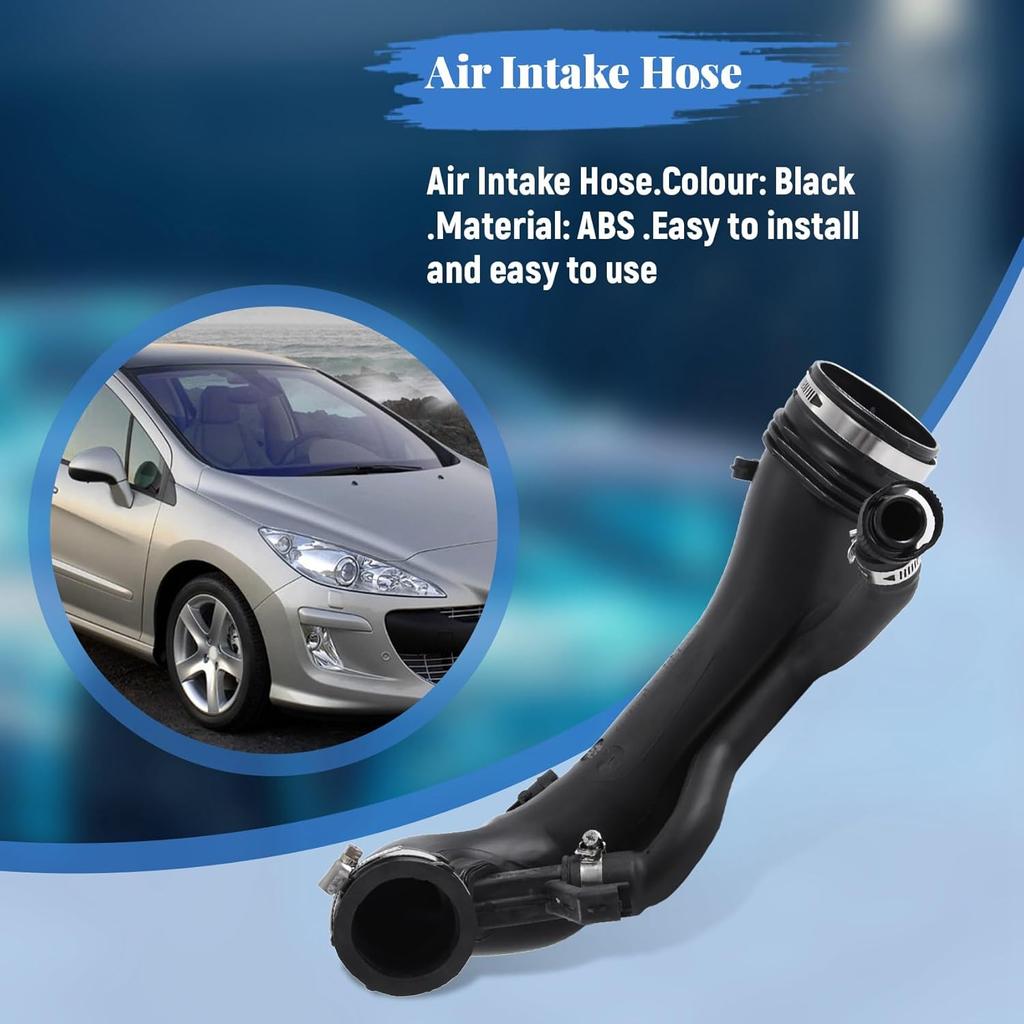 Car Air Intake Turbo Hose for 207 3008 5008 508 RCZ 1.6 16V for C4 C4L C5 III 9811909980, Black, 306240