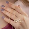 Infinite Layer Necklaces for Women Personalized Stainless Steel Custom Necklace Couple Jewelry Nameplate Pendant