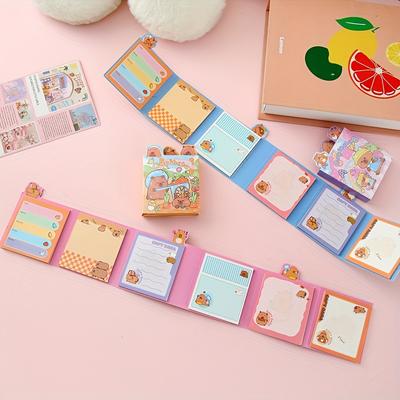 1 Stück Capybara 6-fach Notizbuch, 120 Seiten - Lebendige Farben, Tragbare & Kreative Journaling-Materialien mit Sortierten Designs für Büronotizen
