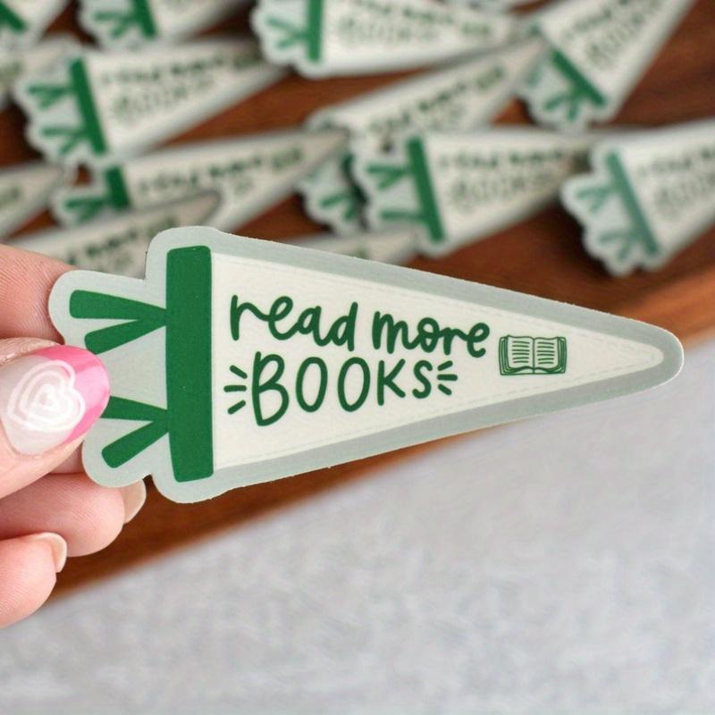 Read More Books Pennant Sticker | Cute Decal for Laptop and Water Bottle | Waterproof and Weatherproof Sticker | Bookish Kindle Sticker