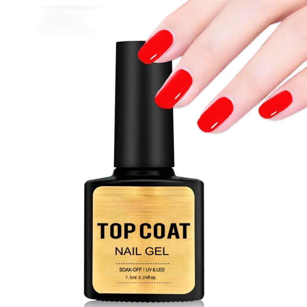 2PCS/SET Gel Polish Top Base Coat 7.5ml Soak Off UV LED Gel Nail Art Polish Transparent Fingernail Gelvarnish