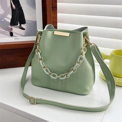Feminine Shoulder Bag with Chain Strap  Feminine Crossbody Bags  Feminine Bucket Bag  Fashionable Bag