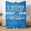 Lions Football Team Logo Customized Your Name Blanket Lightweight And Comfortable Warm Blanket Suitable For Bed Home Chair Office Sofa Camping