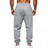 Men Stripe Jogger Sweatpants, Elastic Drawstring Waist Stripe Thigh Panel Side Hand Pockets Ribbed Ankle Cuffs Soft Fleece‑Lined Casual Trousers