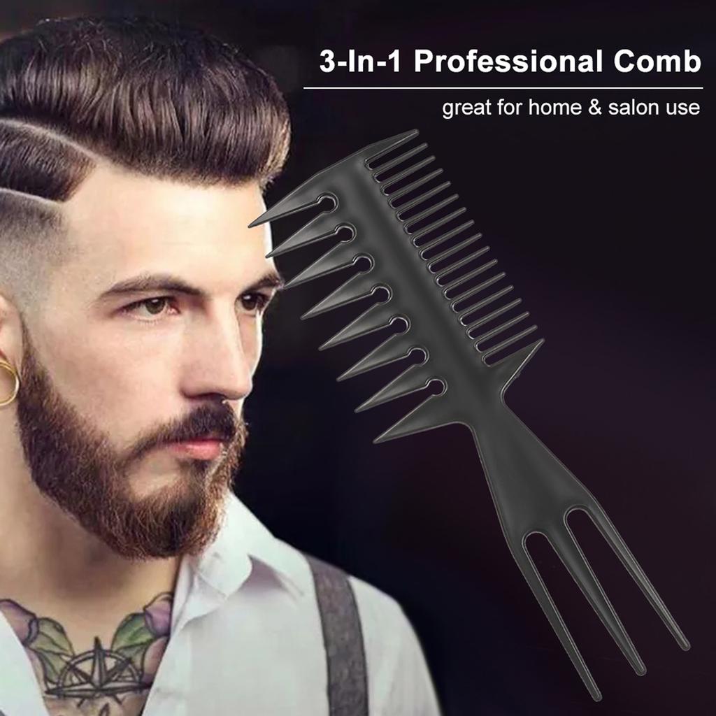 3 In 1 Plastic Combs Detangling Hair Comb Wide Tooth Comb Anti static Comb Hairdressing Styling Tool