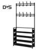 Multi-Layer Shoe Rack Doorway Clothes Hanger High Stability Simple Installation Shoes Shelf Floor-Standing Storage Rack