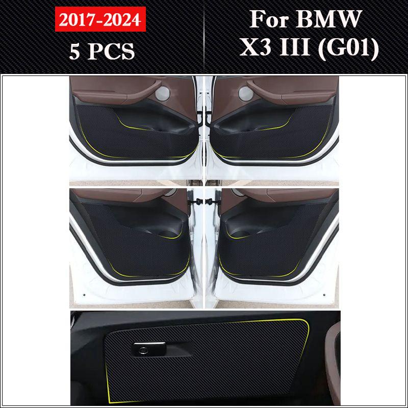 Per BMW X3 III G01 2017-2026 Tappetino Anti-Calcio per Portiera Auto Protezione Interni in Pelle Adesivo Anti-Sporco Tappetino Accessori Decorativi Auto