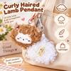 Soft Curly Haired Lamb Pendant Lightweight Sheep Pendant Bag Charm Plush Sheep Keychain  Teen Girl