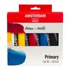Peinture acrylique - Amsterdam - 5 tubes - Couleurs primaires - 5 x 120ml