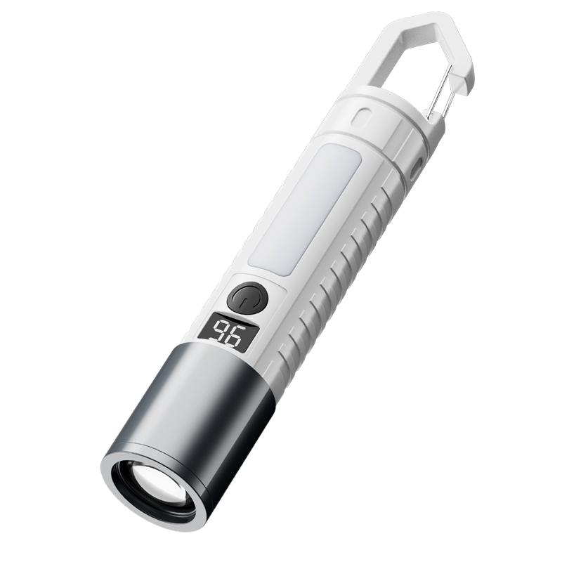 Outdoor strong light ultra bright remote flashlight, adjustable zoom and multi-level focus, floodlight and remote laser cannon f