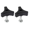 2 Stück Kunststoff-Dreieckgriff-Mutter und Schraubenbolzen-Set für Rasenmähermaschine Ersatzteile für Wartungs- und Reparaturarbeiten