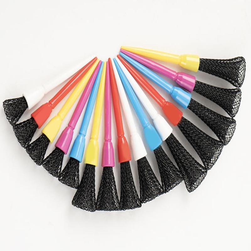 3Pcs Golf Tees Flexible Soft Net Head Design Adjustable Height Stable Base Structure For Professional Ball Positioning
