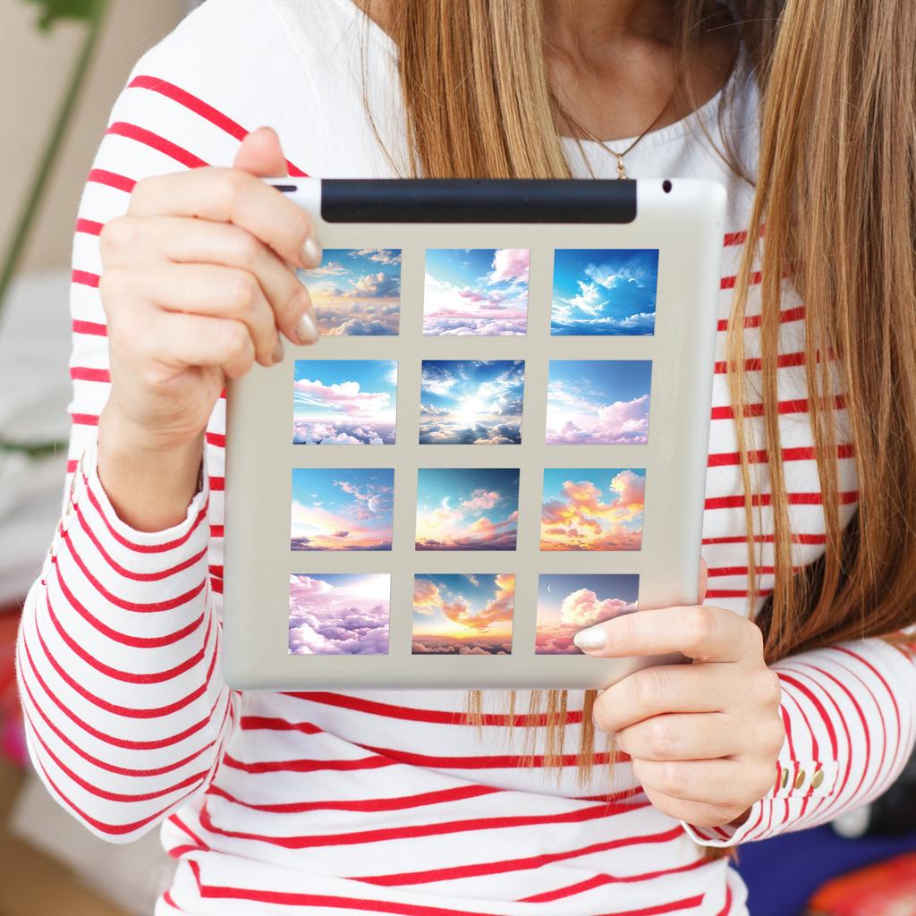 50 Stickers for Fantasy Sky Colorful Cloud Landscape Pictures Daily Decoration Stickers Guka Waterproof Stickers