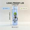 1PC Green Alien Monster Circular Cartoon Print 750ml Portable Sports Water Bottle Leakproof Gym Outdoor Travel Drink Cup