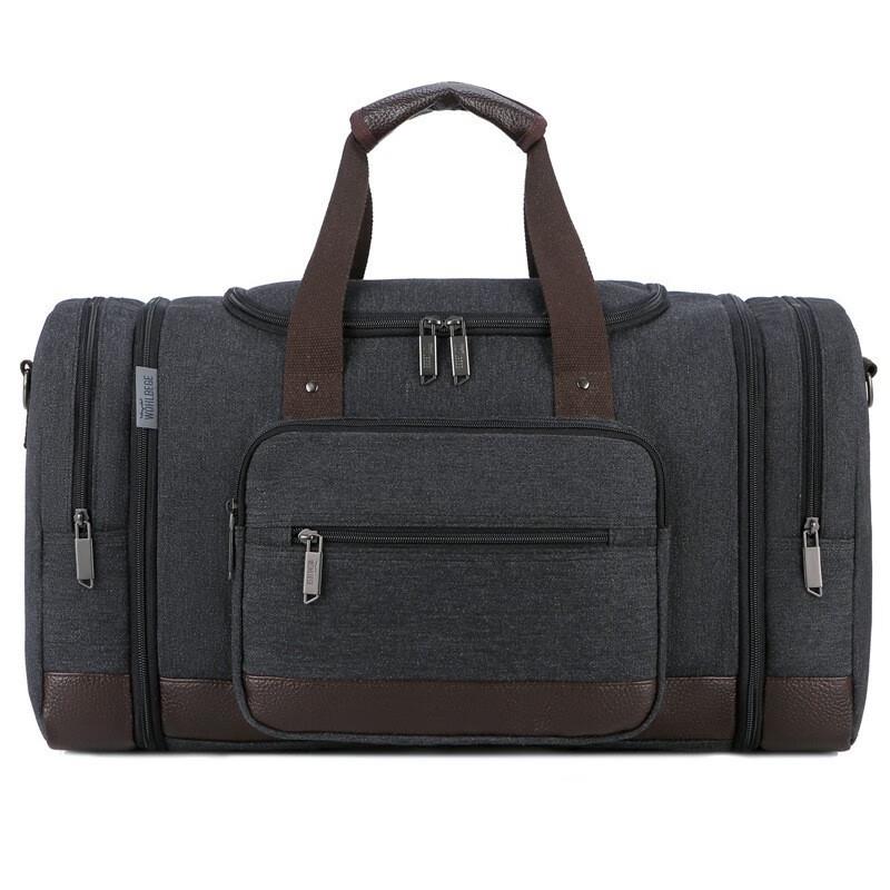 LIDU Men's Large Capacity Canvas Travel Bag