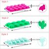 Hawaiian Cactus Pineapple Flamingo Ice Cube Tray Cartoon Flexible Food Grade Silicone Ice Mold for Soft Drinks Whisky Ice Maker