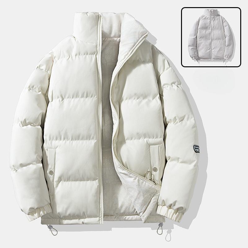 

Winter Warm Quilted Jackets for Men Casual Lightweight Windproof Coat With Pockets Stand Collar Work Windbreakers Jacket Men s Thick Cargo Jackets 4XL