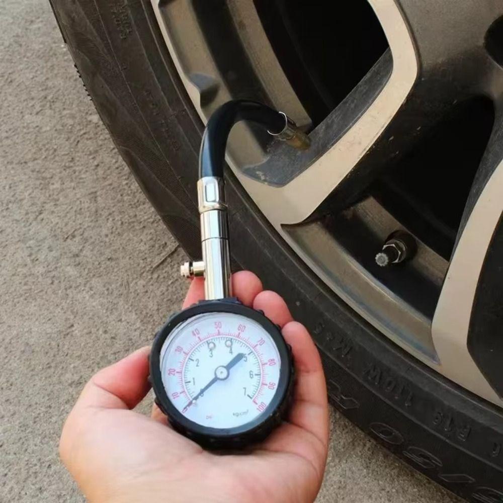 Long Hose Tire Air Pump Tester 100 PSI Tire Pressure Table Versatile Tire Pressure Gauge  Truck