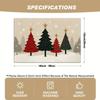 Set of 4/6 Holiday Christmas Placemats Featuring Pine Trees And Snowflakes, Perfect for Festive Dining Tables And Kitchen Decor. These Modern Linen Ta