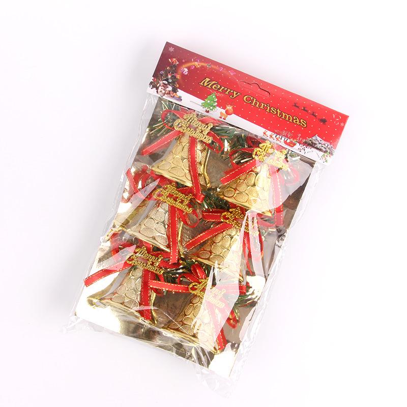 Christmas Leafy Gold Bell Tree Ornaments and Jingle Window Hangings