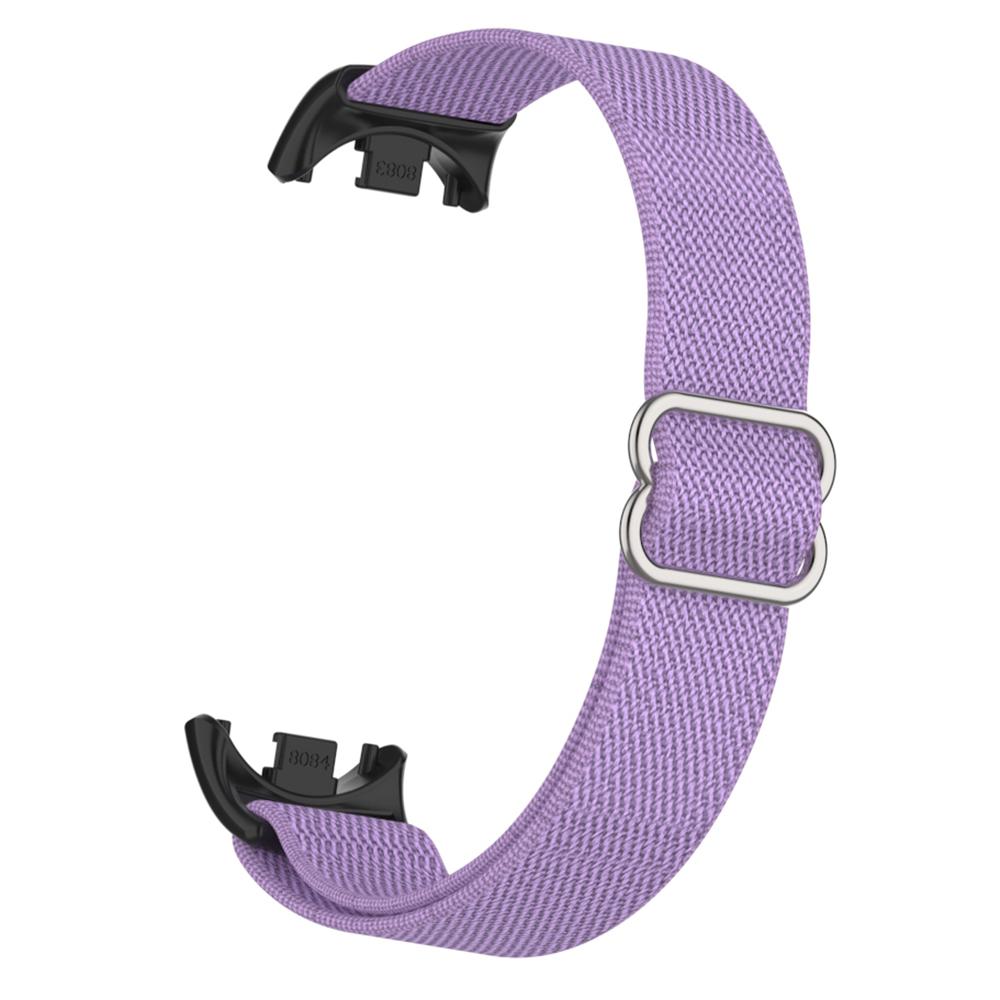 For Xiaomi Smart Band 9/Smart Band 8 Nylon Wrist Strap with Connector Elastic Watch Band
