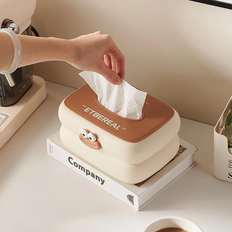 Tissue Box Living Room Coffee Table Towel Dispenser Desktop Paper Storage Holder Kitchen Decor Car Tissue Organizer