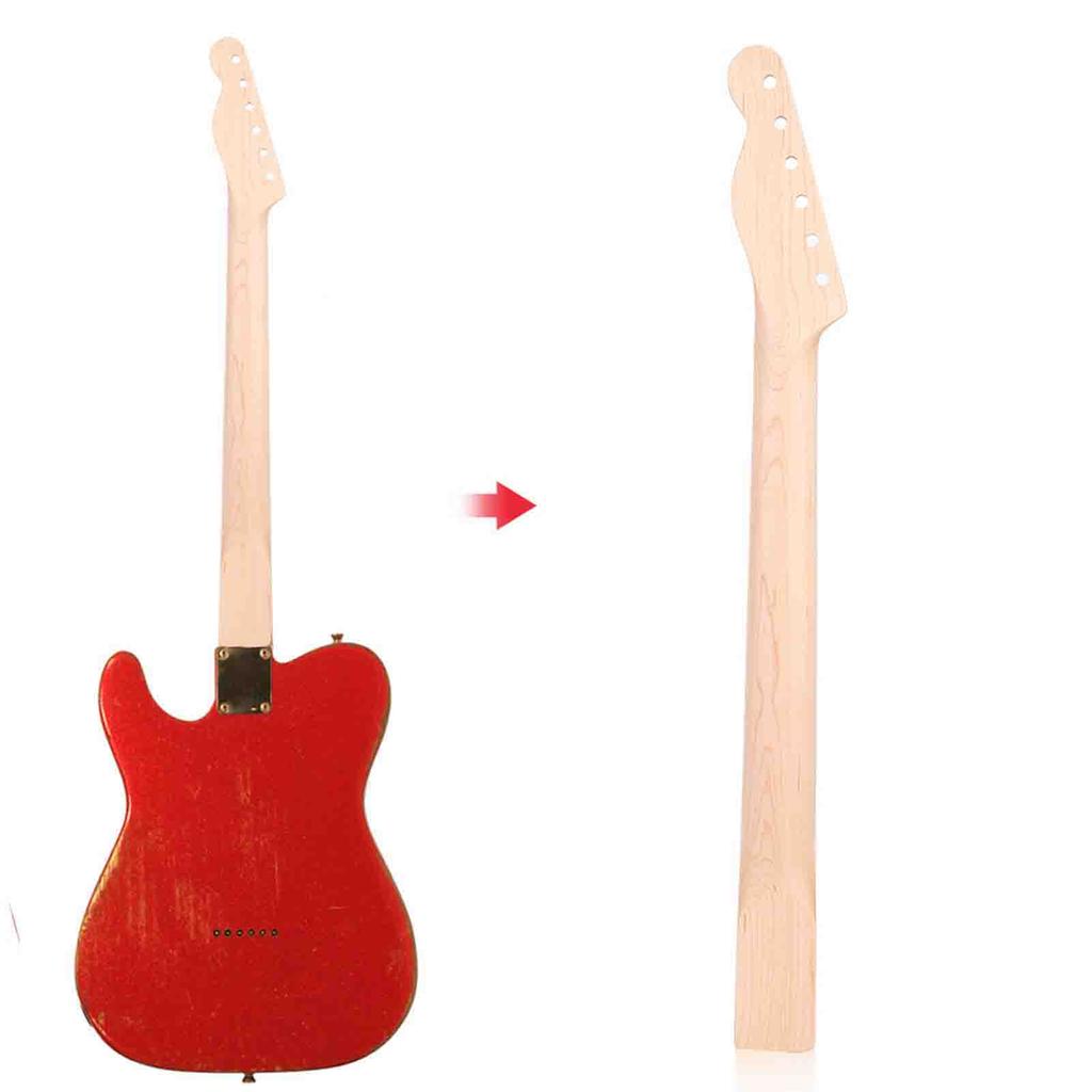 22 Skirsniai Juodi Žymėjimo Taškai Klevinis Elektrinės Gitaros Kaklas TL Stiliaus Gitaroms(be Postmedial linijos)