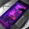 Gaming Mousepads Cat and the City Mouse Pad Gaming Mats NonSlip Desk Mat Mouse Carpet with Stitched Edge HD Printing Office Mat