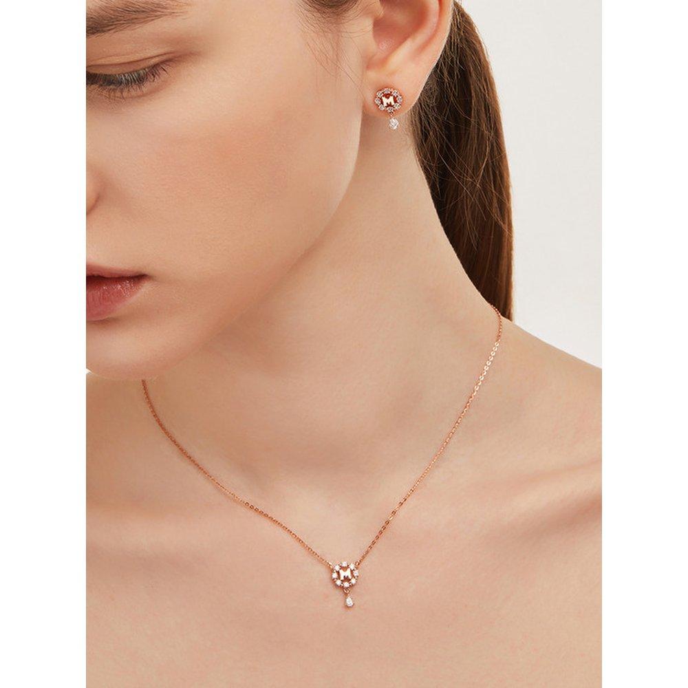 M Basic Sterling Silver Rose Necklace A231Sn9121Rpa 42Cm