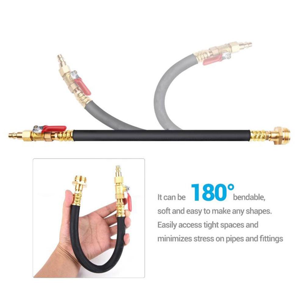3/8 RV For Winter Sprinkler Adapter Designed for Campervan and RV Use with For Winter Sprinkler Systems and Shut Off Valve