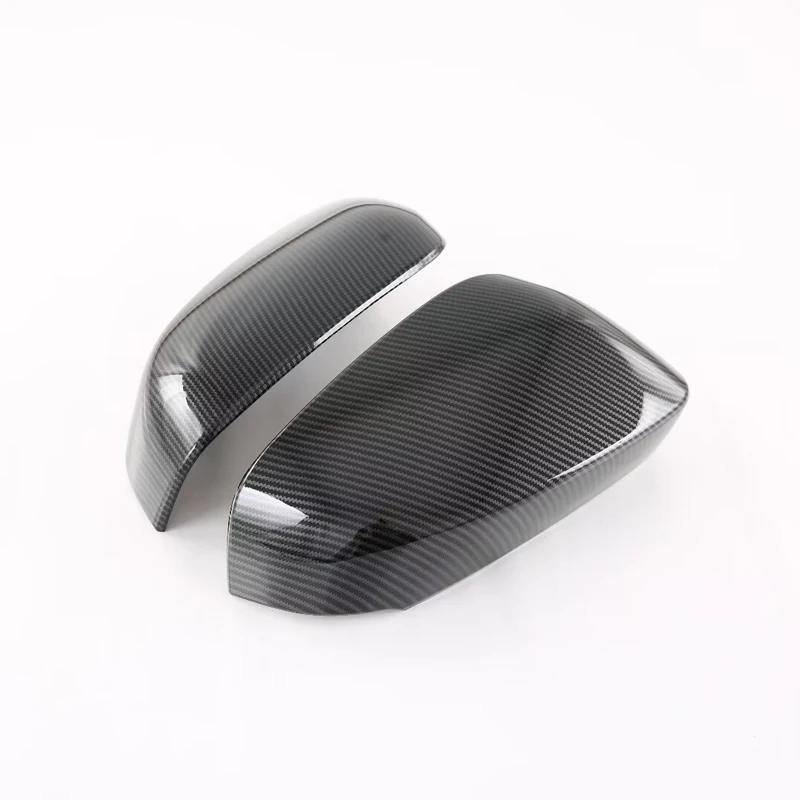 

For Toyota 4Runner 2025 Accessories Car ABS Chrome/Carbon Black Side Door Rear View Mirror Covers Protector Exterior Decoration Style 1 Carbon