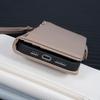 iPhone 17 Pro Max Reißverschluss Crossbody Handyhülle mit Lanyard & Spiegel Klapphülle