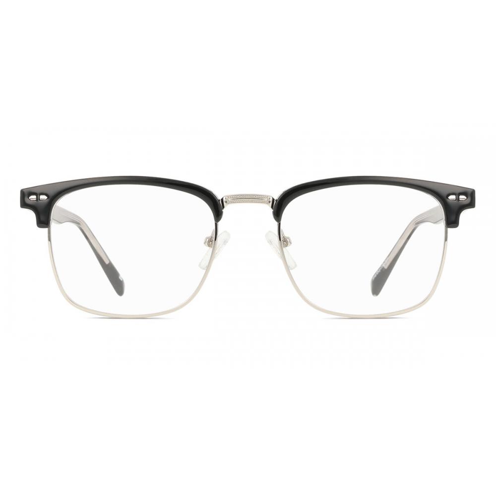 

Full Rim Browline Black Silver Smartbuy Collection Murf 886a Fashion Men Eyeglasses Black Silver/53