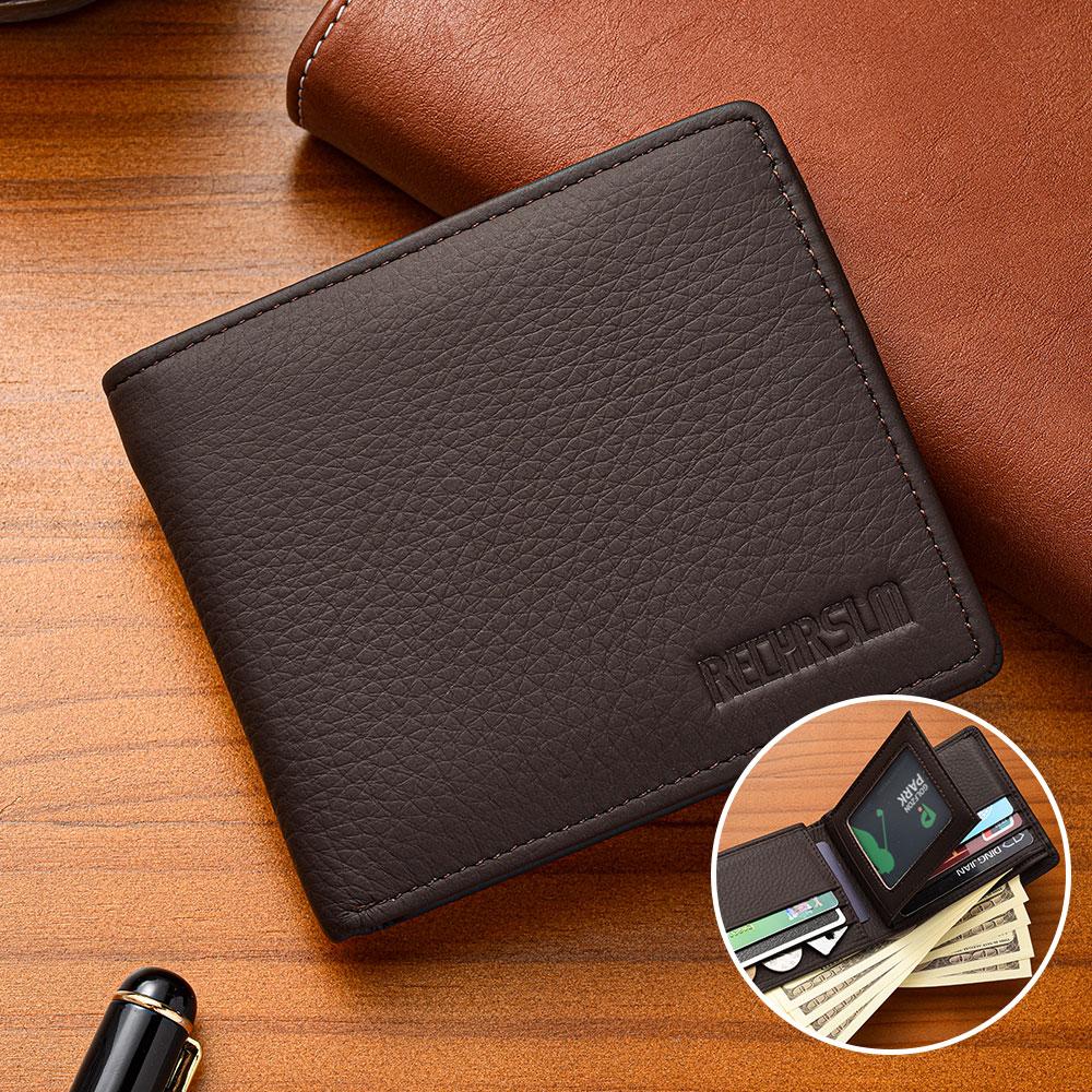 Classic Style Genuine Leather Men s Wallet Short Fashion High-Quality Coin Holder Card Carrier Wallet