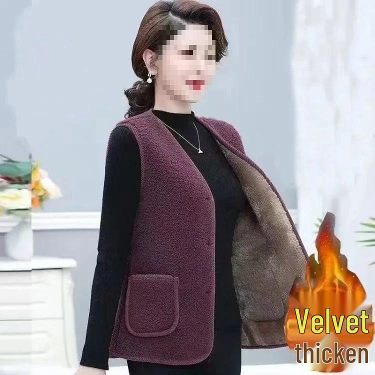 Women's Fleece Vest Shoulder Cape - Warm Velvet