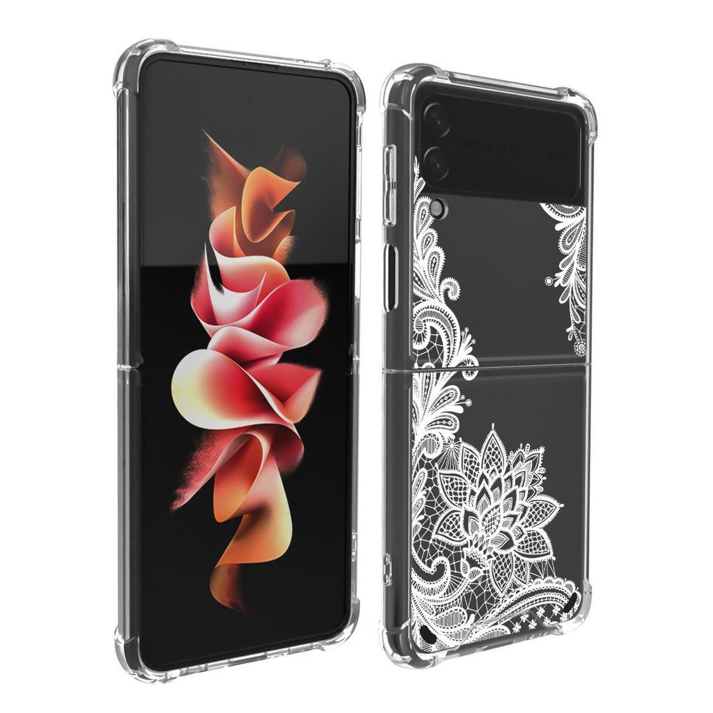 Samsung Galaxy Z Flip 5 Butterfly Lace 2-in-1 Phone Case with TPU+PC Material
