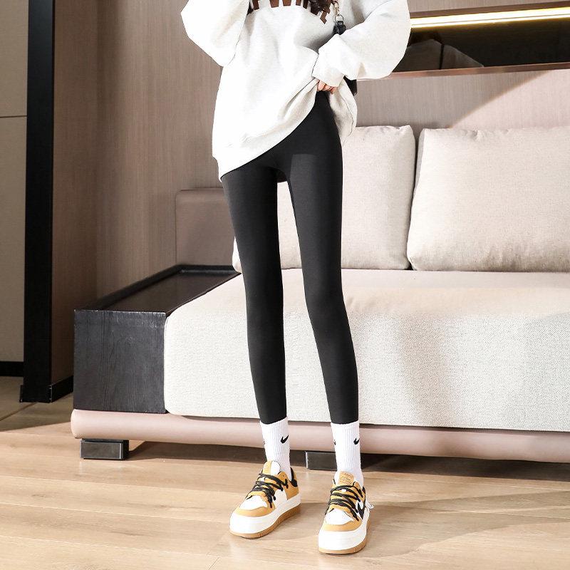 

Seamless Shark Skin Thickened Lambswool Yoga Pants - 2025 Style Winter Slimming Women s Pants XL чёрный
