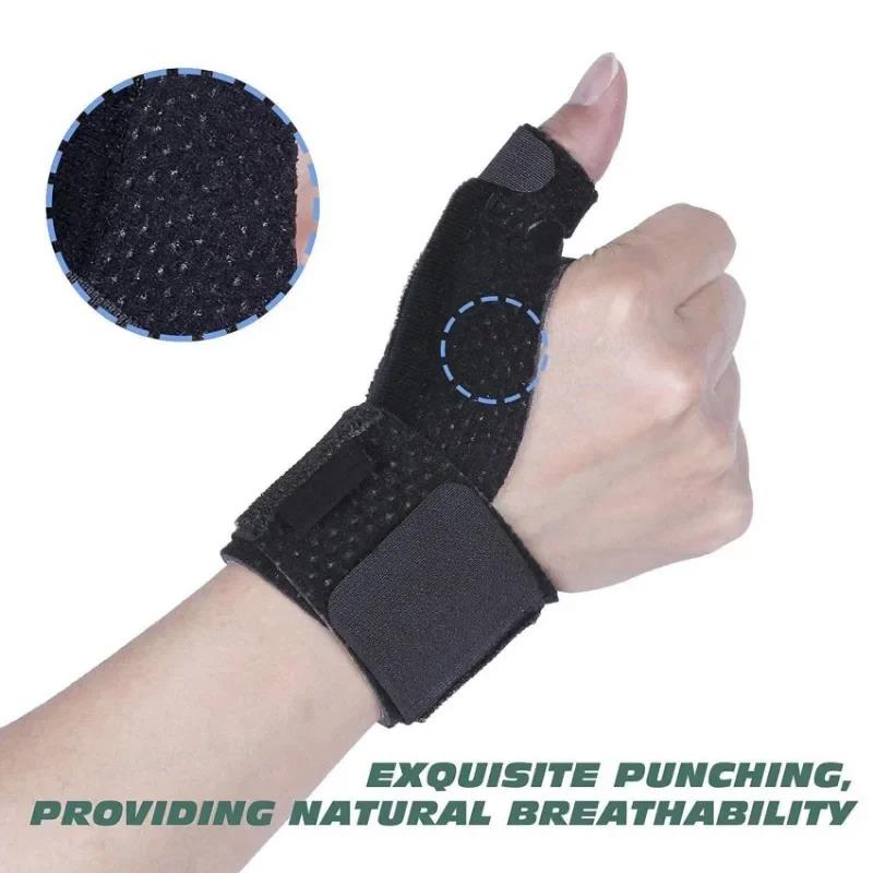 Universal Velcro Elastic Adjustable Wrist Guard Breathable Support Thumb Gloves for Pain Relief