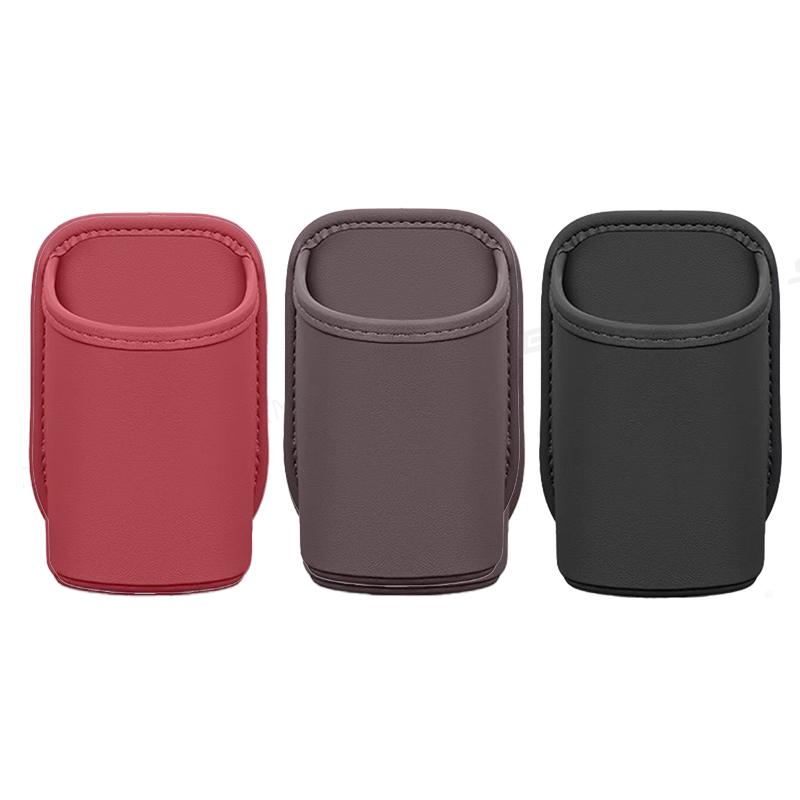 SEAMETAL Umělá kůže Držák na nápoje do auta Klip na pohár na vodu do vozidla Multifunkční úložný box Doplňky do interiéru auta