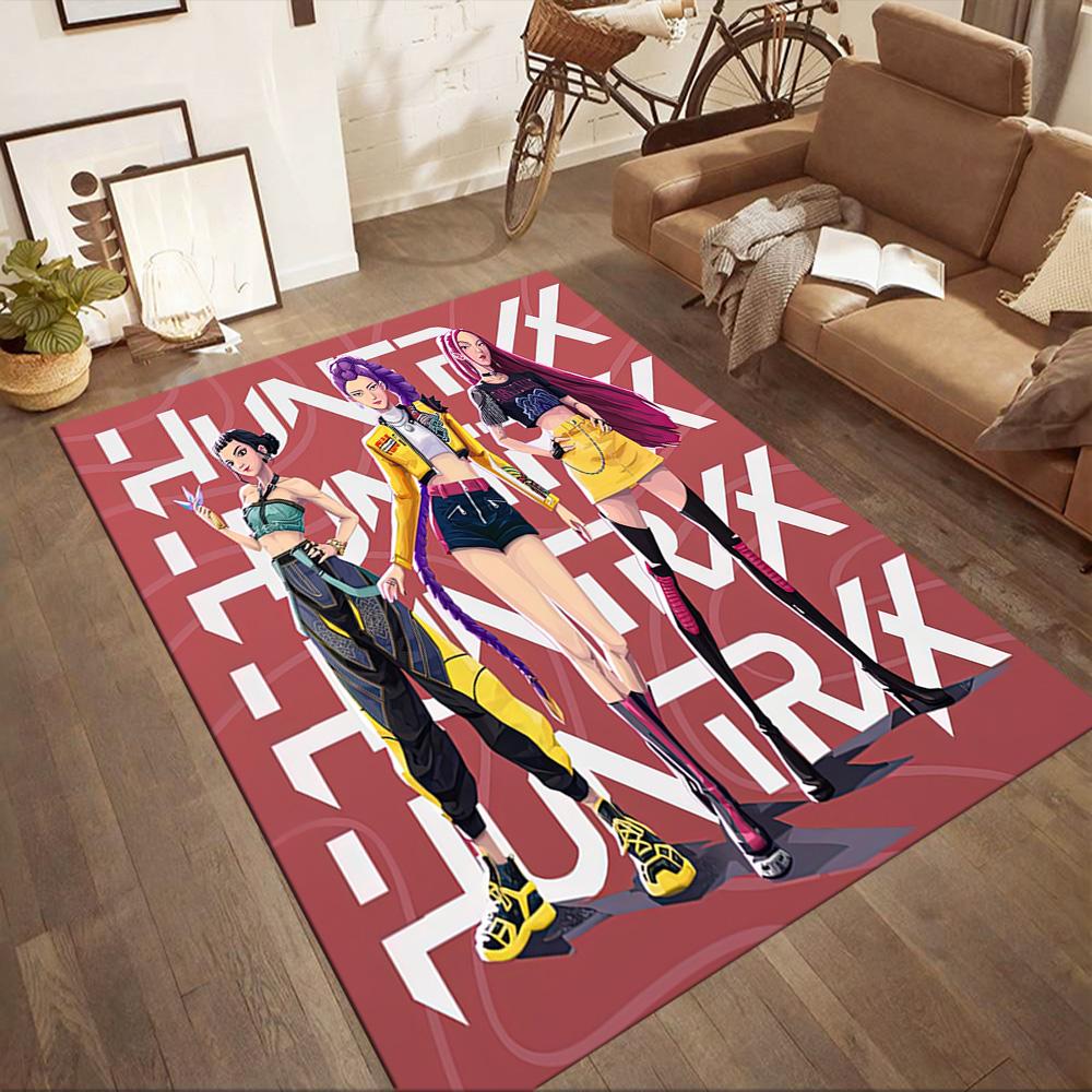 K-pop Demon Hunters Huntrix Square rugs are a great choice for living rooms, bedrooms, home décor, and as gifts