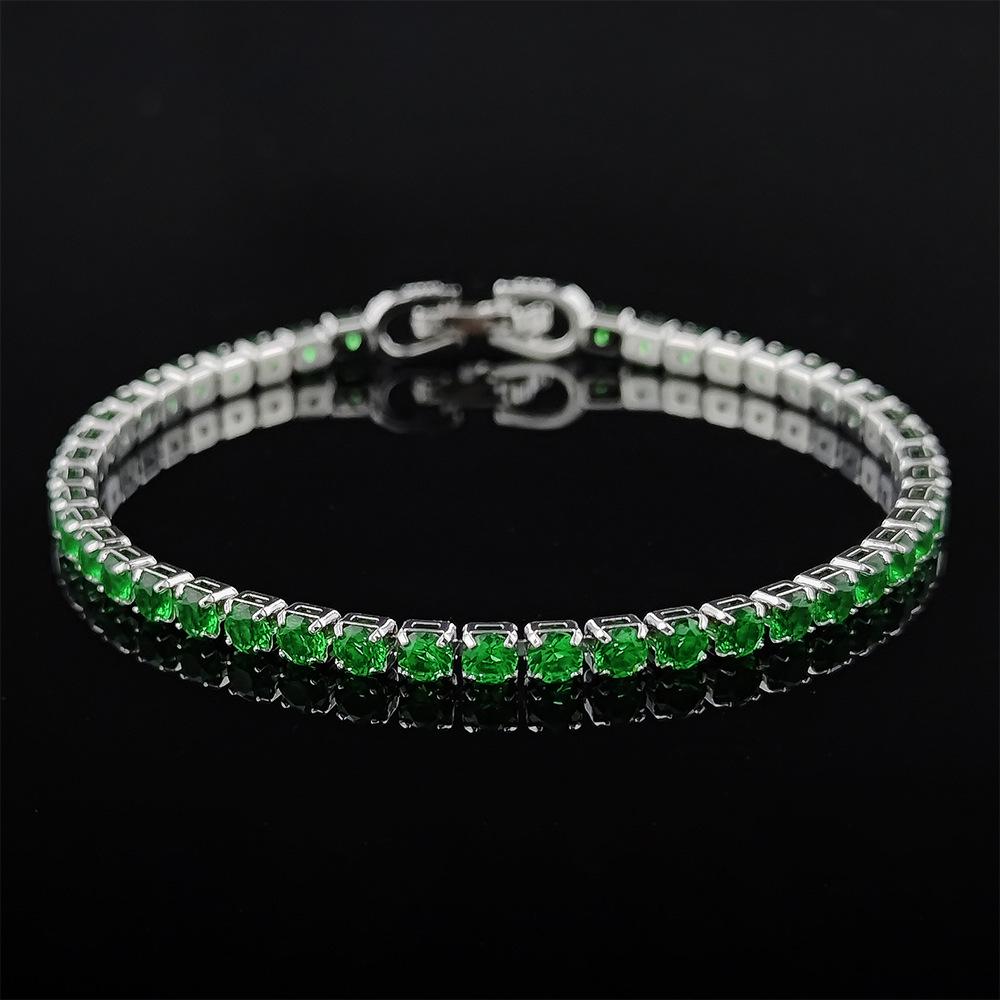 Bracciale Tennis Hip-Hop Zirconi Multicolore - Senza Sbiadire, Design Full Diamond