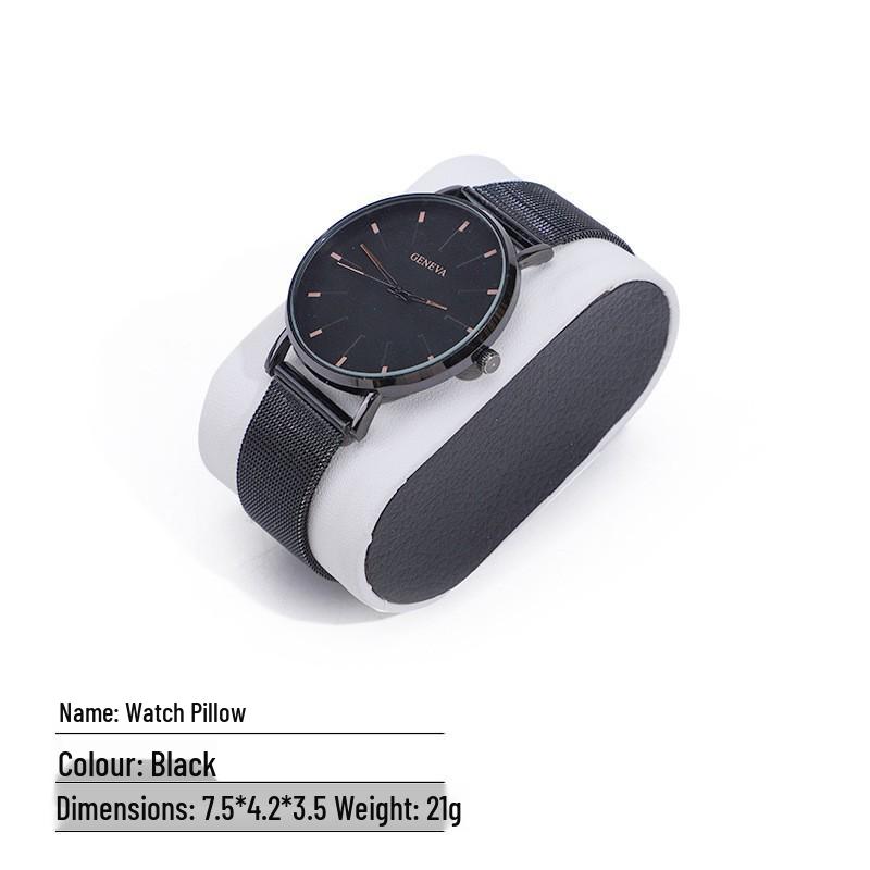 Frosted PU Flip-Top Watch and Jewelry Storage Box