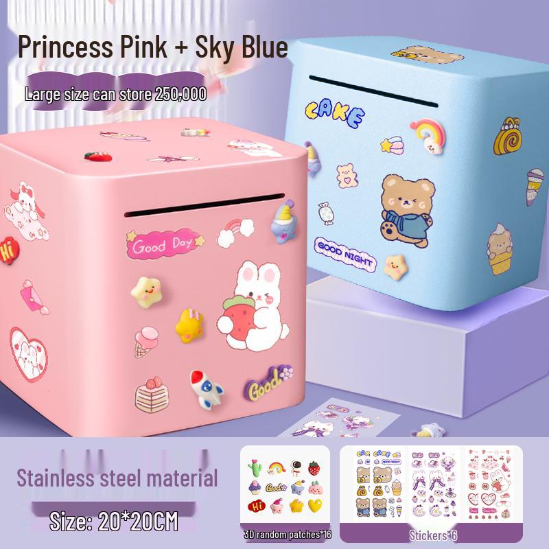 Stainless Steel 2025 Piggy Bank: Secure Savings Jar for Boys and Girls